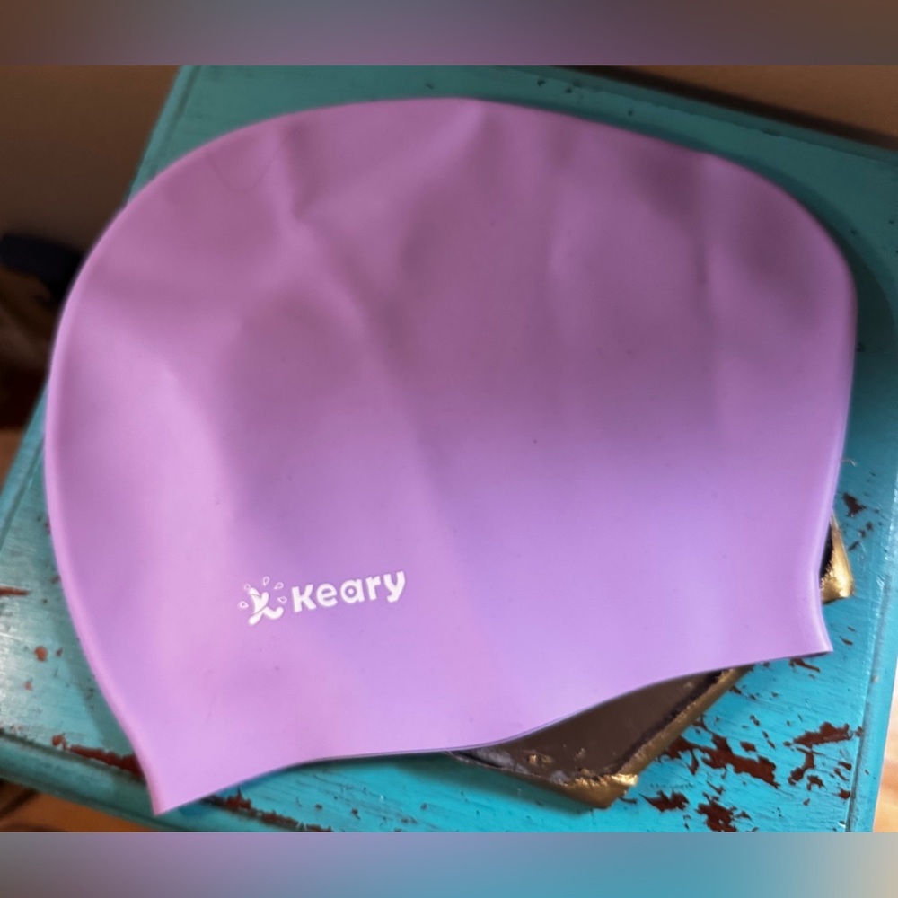 Keary Pastel Purple Long Hair Swim Cap - Picture 2 of 3